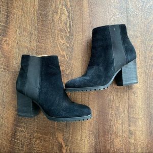 Franco Sarto Black Suede Booties